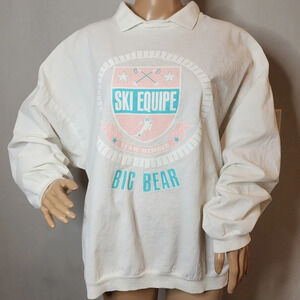 TaylorT Vintage Big Bear Ski Equipe Team Member Long Sleeve Top. Size Large.